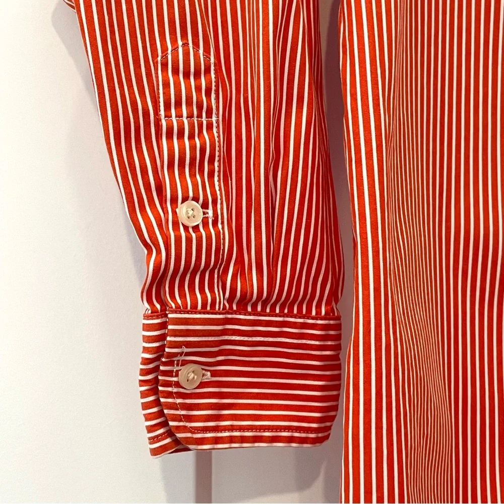 Ralph Lauren Kids Red Striped Button Down 100% cotton Shirt 7